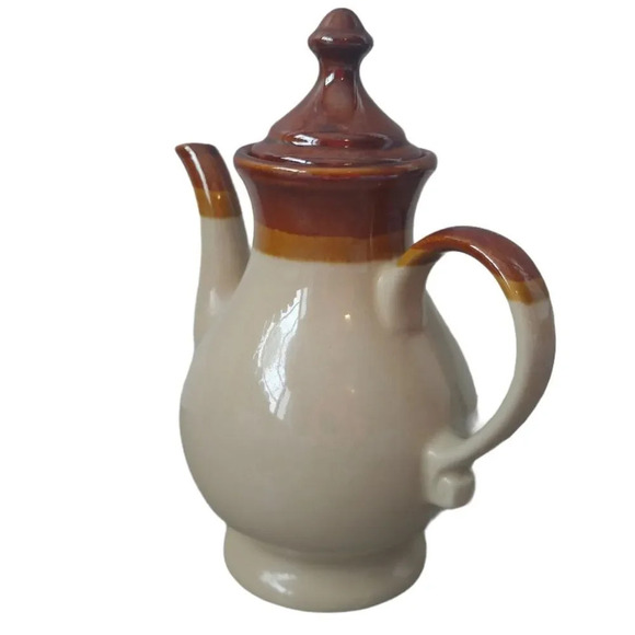 Vintage 3 Tone Brown Glazed  Teapot, Wheat Harvest - Picture 4 of 8